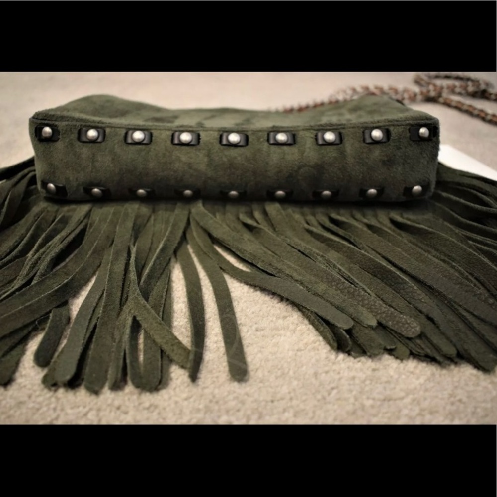 ⛔️SOLD⛔️Authentic Coach Fringe suede leather Crosb - Picture 8 of 9